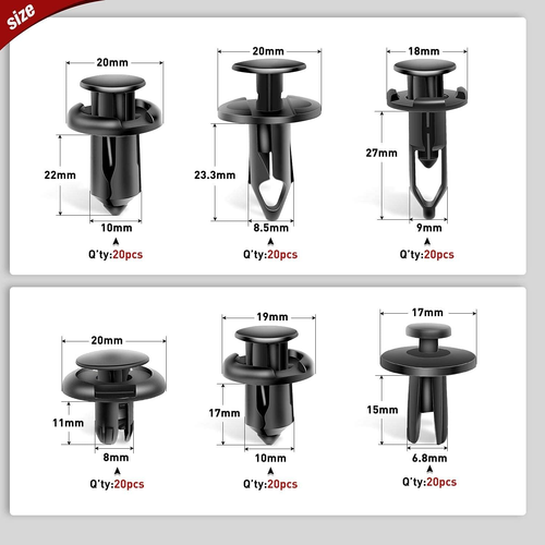 Car Retainer Clips Fastener Remover 6.3Mm 8Mm 9Mm 10Mm Expansion Screws Replacem - Picture 4 of 12