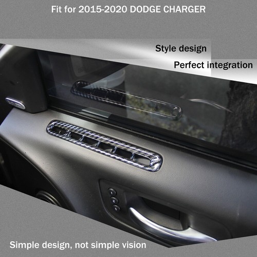Carbon Fiber Style Inner Front 2-Door A/C Outlet Vent Cover Trim Dodge Charger - Picture 6 of 6