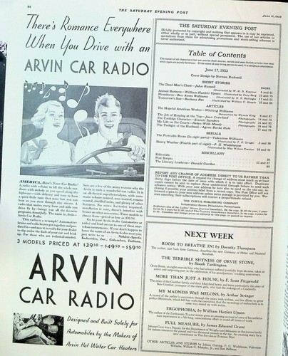 Saturday Evening Post June 17 1933 Norman Rockwell Helen Wills Moody - Picture 2 of 4