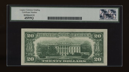 DBR 1950-A $20 FRN San Francisco Fr. 2060-L Legacy 45 PPQ Serial L31280434B - Picture 2 of 2