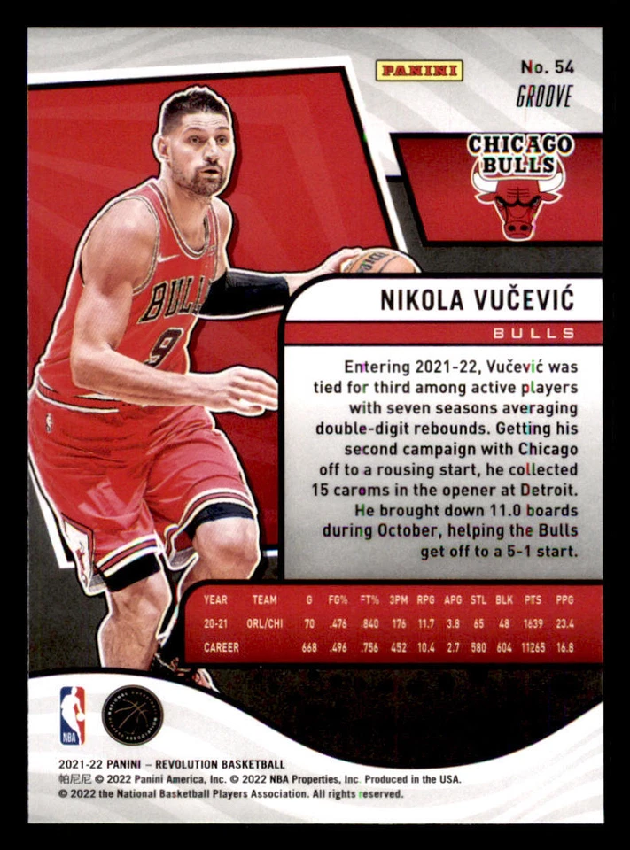2021-22 Panini Revolution Groove #54 Nikola Vucevic - Image 2 of 2