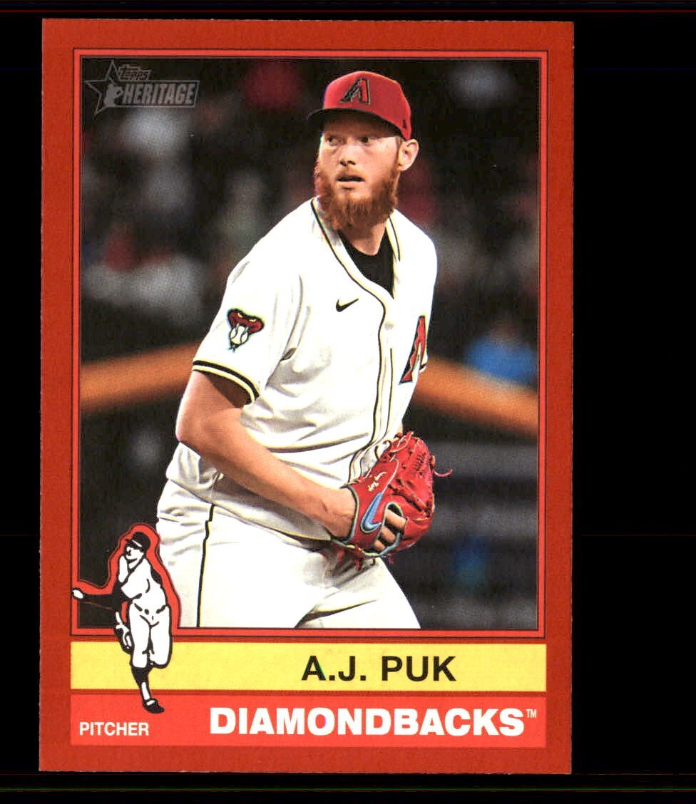 2025 Topps Heritage Red Border - A.J. Puk #490