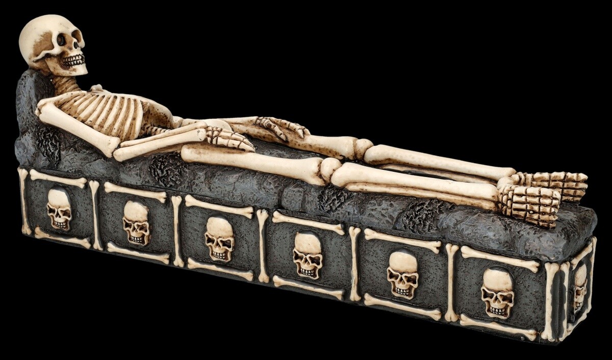 Incense holder for opening - Skeleton crypt - Gothic Decorations Skull