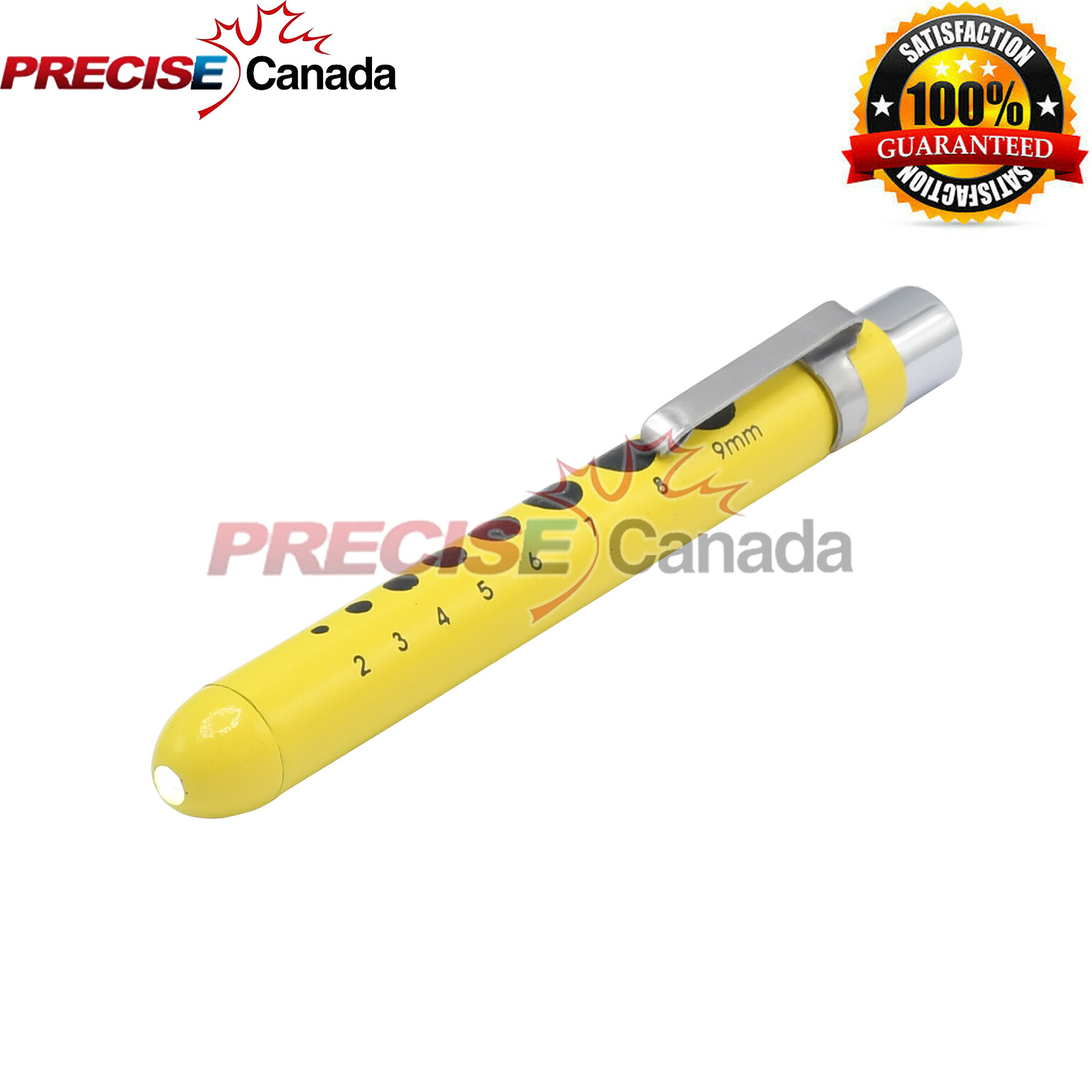 Medical Pen Torch Surgical Reusable neuro torch Pocket LED Light Yellow