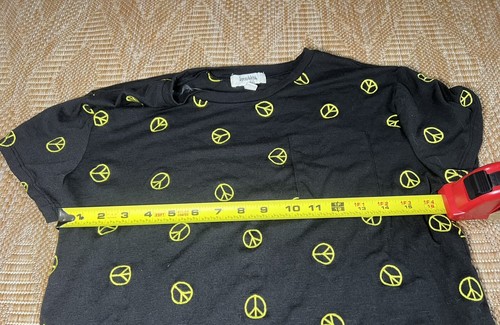 SPEECHLESS Big Girl's Peace Embroidery Black Short Sleeve, Size XL, NEW no tag - Picture 5 of 8