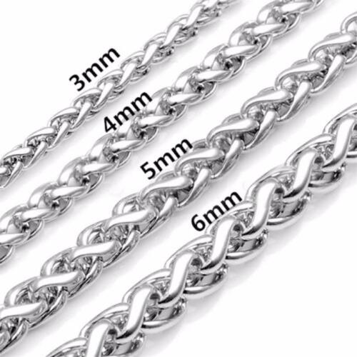 2-9 mm Herren Damen 316L Edelstahl Silber Twist Panzerkette Gliederkette Halskette - Bild 18 von 18
