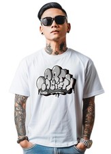 NEW ART SOCIETY x SIMON DEE VOLUME 2 LIGHT GREY TEE SHIRT SM-5XLARGE MADE IN USA