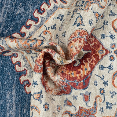GLN Rugs Anatolium - Machine Washable Area Rug - Turkish Blue Home Rugs - Picture 16 of 63