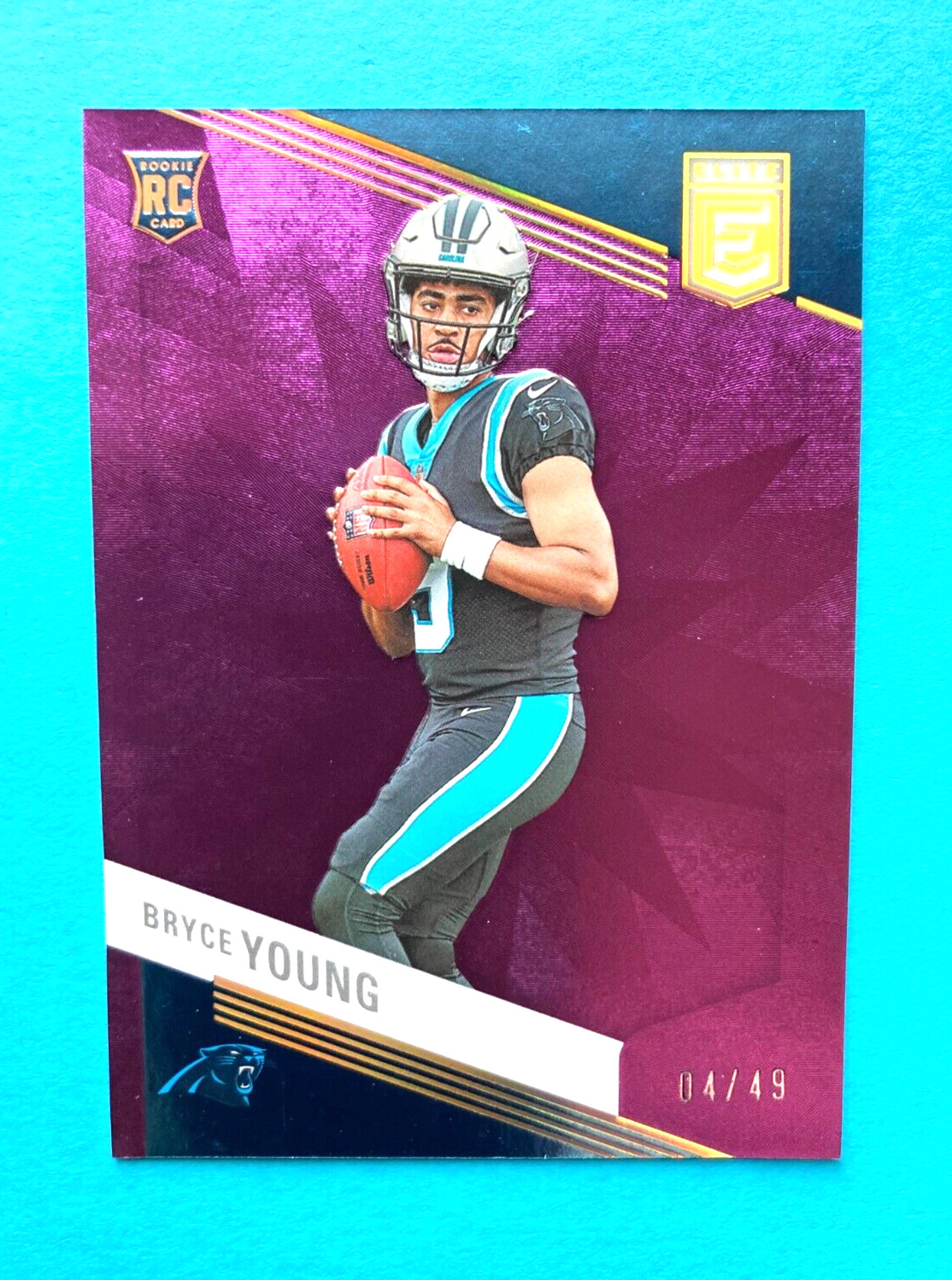Bryce Young 2023 Panini Donruss Elite RC Purple 4/49 #110 Panthers EXCEPTIONAL