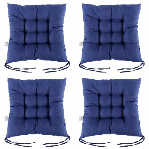 1/4x Chair Seat Pad Garden Pads Furniture Dining Patio Outdoor Tie On Cushion s - Picture 3 of 16