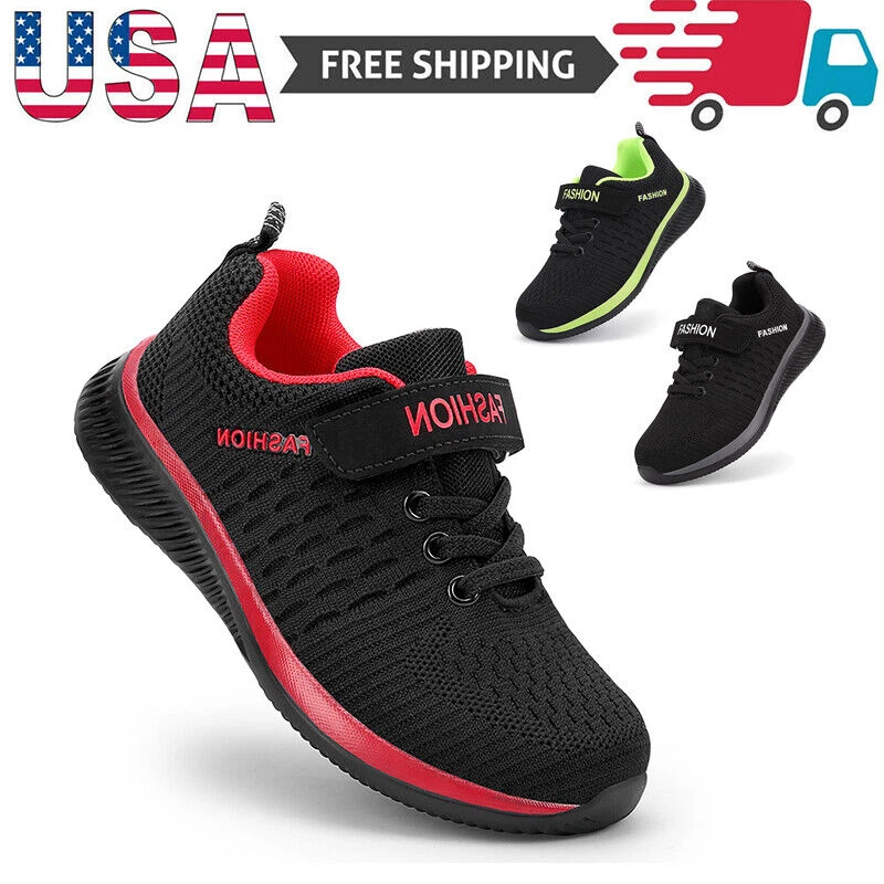Kids Athletic Shoes Boys Girls Running Sneakers Lightweight Soft Breathable