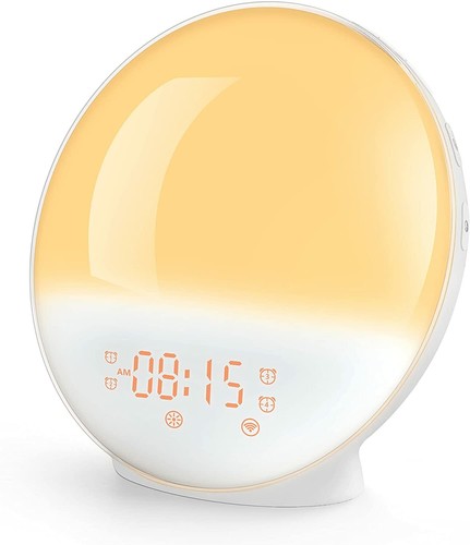 Heimvision Digital Sunrise Alarm Clock Wake up Light Sleep Aid Works With Alexa - Afbeelding 1 van 7