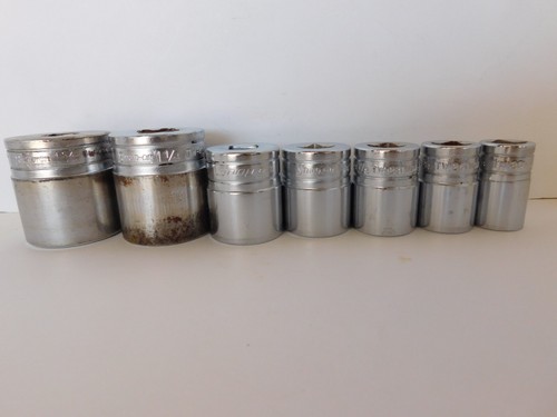 Snap-on Tools TW SERIES Socket 7 PC Lot 6 Pt 1/2"Dr 421 401 321 301 281 241 201
