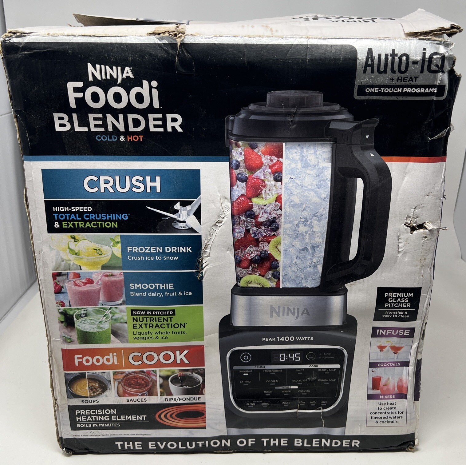 Ninja HB152 Foodi Blender Hot and Cold Food Blender Black New. Read