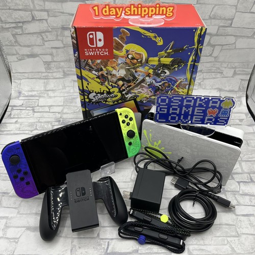 Nintendo Switch 64GB OLED Konsole Splatoon 3 Edition Box gebraucht TOP