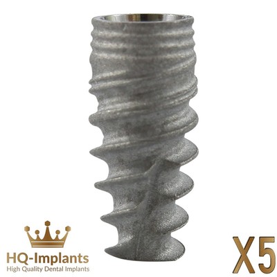 Q5 Titanium Spiral RP Conical Connection Ø4.3/5.0mm Dental Fixture Sterile SLA