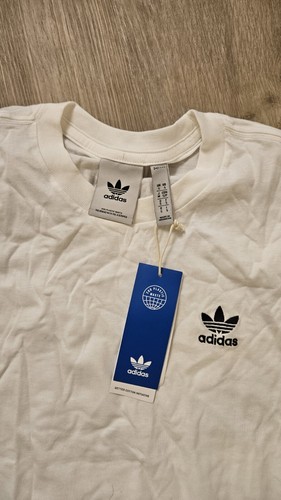 Adidas Originals Essential Tee S White GN3415 Embroidered Trefoil Men's Unisex - Picture 2 of 3