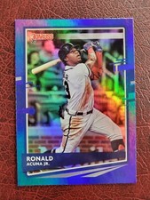 Ronald Acuna Jr. 2020 DONRUSS BLUE FOIL SP #170 ATLANTA BRAVES!