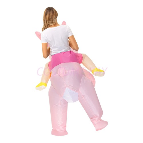Niños Adulto Inflable Enmascarado Traje Dinosaurio Alienígena Unicornio Halloween Disfraz Fiesta - Imagen 96 de 126