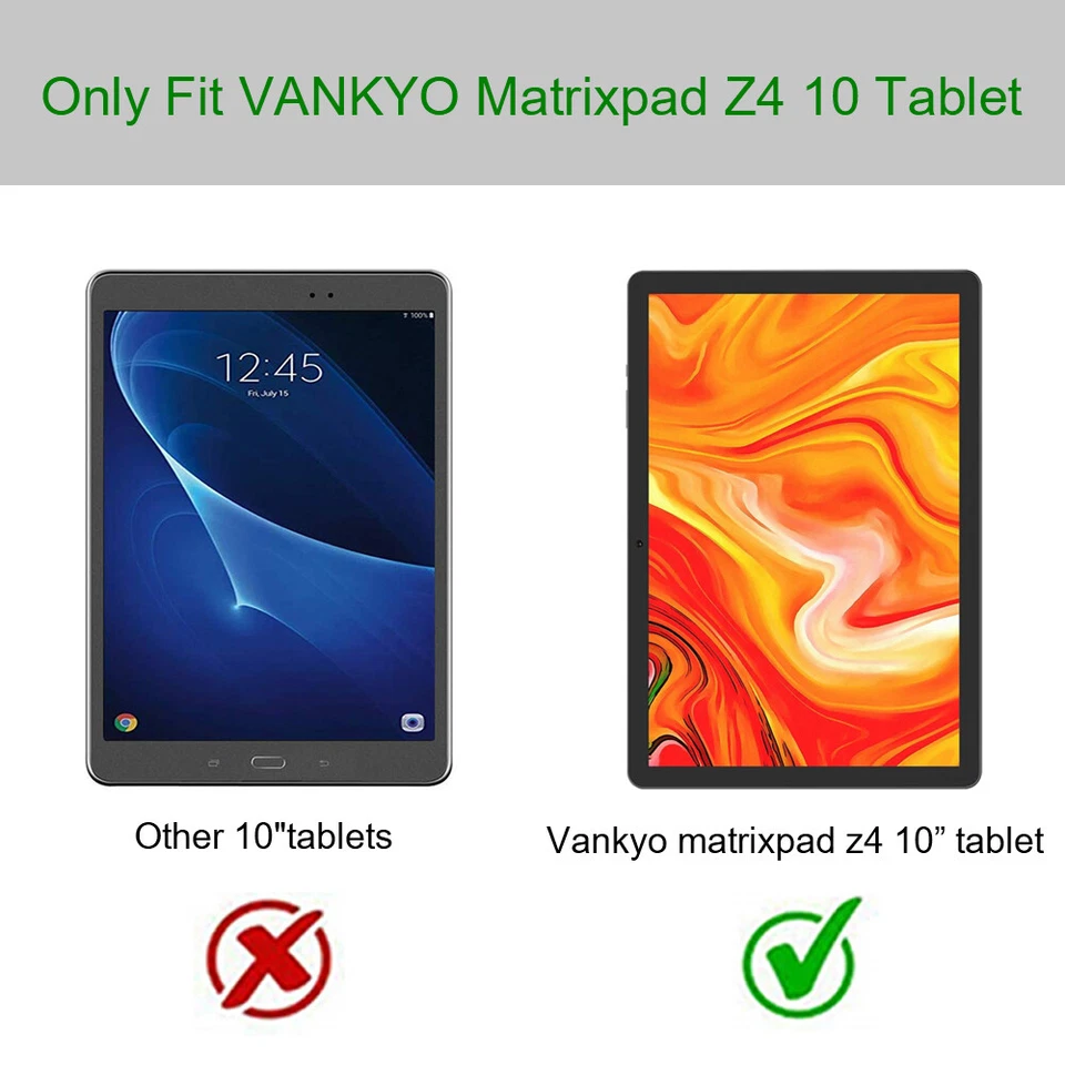 For Vankyo MatrixPad Z4 / Z4 Pro 10 inch Tablet Case Heavy Duty Kickstand Cover - Image 2 of 2