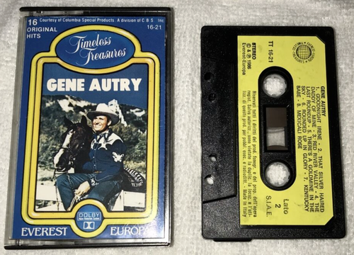 Gene Autry Timeless Treasures 16 Original Hits Cassette Tape Music VTG Album