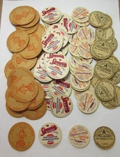 100  VINTAGE UNUSED CLEAN DAIRY MILK BOTTLE CAPS  4 DIFFERENT DAIRIES & STATES 