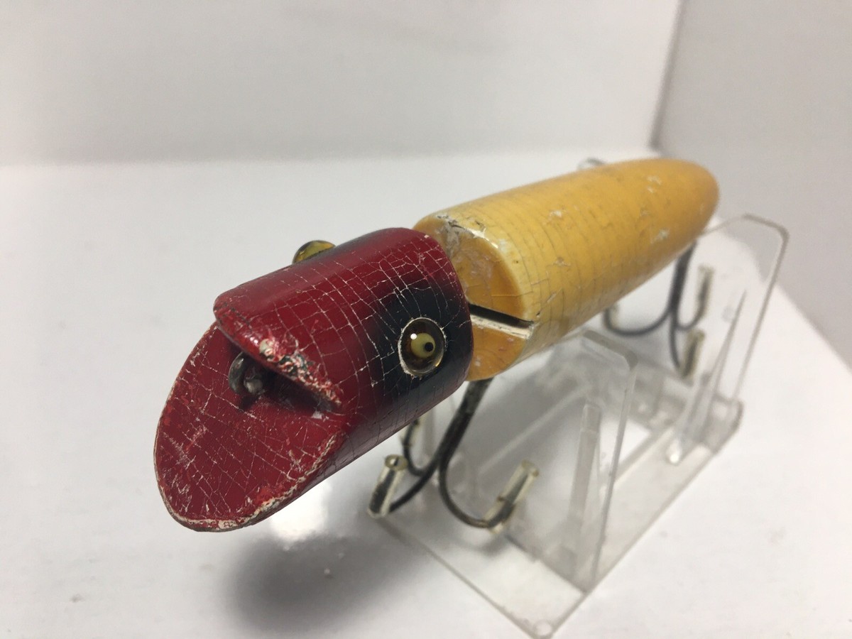 Vintage Heddon ZIG~WAG Jointed Wooden Lure w/Glass Eyes | eBay Vintage Heddon ZIG~WAG Jointed Wooden Lure w/Glass Eyes | eBay