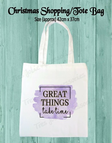 COLOURFUL QUOTES  TOTE BAG CHRISTMAS GIFT SECRET SANTA STOCKING  - Bild 6 von 20