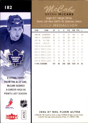 2006-07 Fleer Ultra NHL Hockey SPs RCs Inserts Stars VOUS CHOISISSEZ 🥅🏒 Upper Deck - Photo 195 sur 249