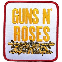 Guns N Roses Patch Stacked Weiß Band Logo Nue Offiziell Size One Size