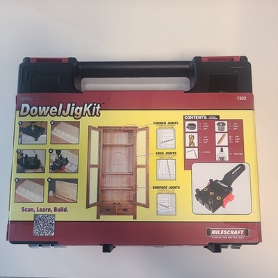 Milescraft 1333 Doweljig Kit - New, Improved, Self-Centering Handheld Dowel Jig