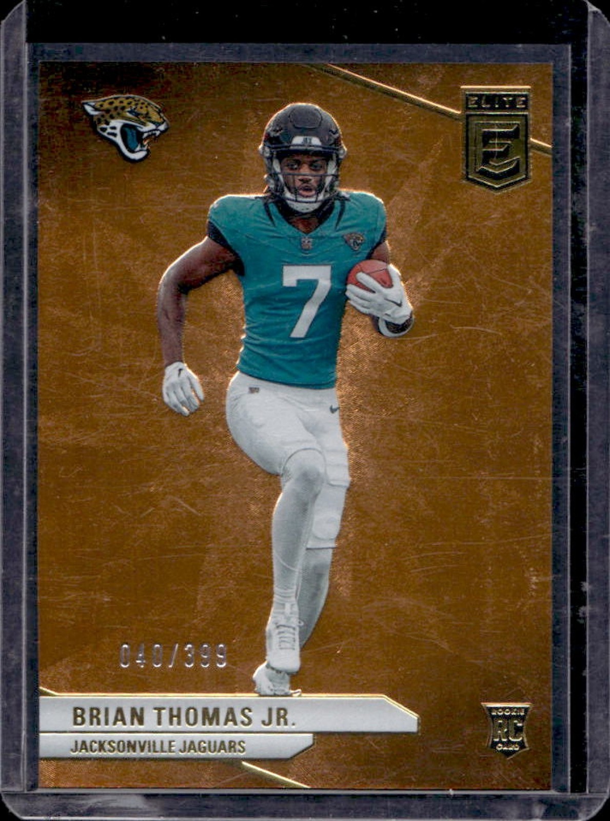 2024 Donruss Elite Brian Thomas Jr. RC Orange Rookie #40/399 Jaguars