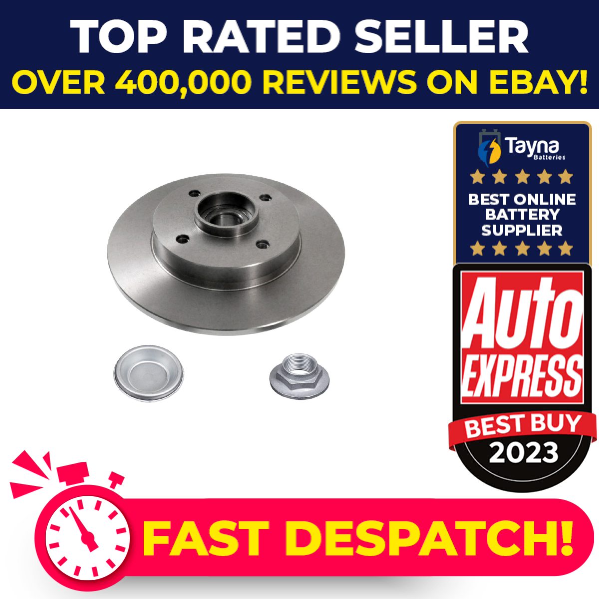 2x Brake Discs Pair Solid fits VAUXHALL CROSSLAND X Rear 1.2 1.5D 1.6D 2017 on
