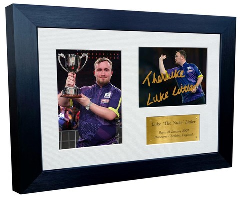 12x8 Luke The Nuke Littler Darts PDC Foto Bilderrahmen signed Autogramm Reise G