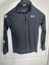 Under Armour Heatgear Blue Youth Sz M Half Zip Pullover Boys 1/4 Zip Loose Golf