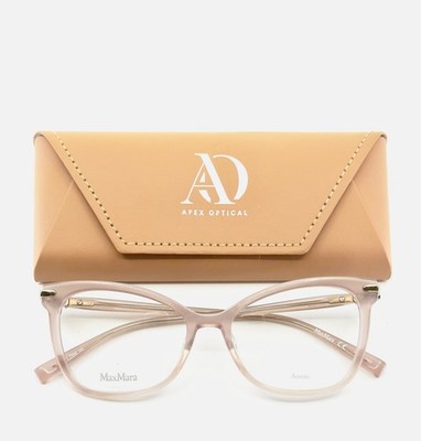 NEW MAX MARA MM 1400 FWM Pink Womens Cat Eye Full Rim Eyeglasses 53-17-145 B:41