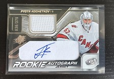 2022-23 UD SPx Hockey- Rookie Auto Jersey Pyotr Kochetkov #PK /375 (AU, MEM, RC)