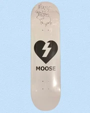 RARE SIGNED Moose Heart 8.5 Mystery Skateboard Deck