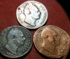 3631) Großbritannien Great Britain 3x Farthing 1831 1836 1837 in ø Schön / Fine