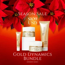 JAFRA Gold Dynamics – Skincare Bundle 4 Products - New and Sealed