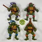 Vintage Teenage Mutant Ninja Turtles Movie Star Turtles 1992 ALL 4 + Accessories