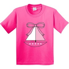 Inktastic Sailboat Cute Pink Sailing Youth T-Shirt Boating Pretty Nautical Ocean