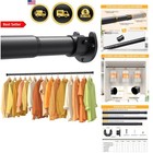 Closet Rod for Hanging Clothes 17-84 Inch No-Cut Adjustable Heavy Duty Rail