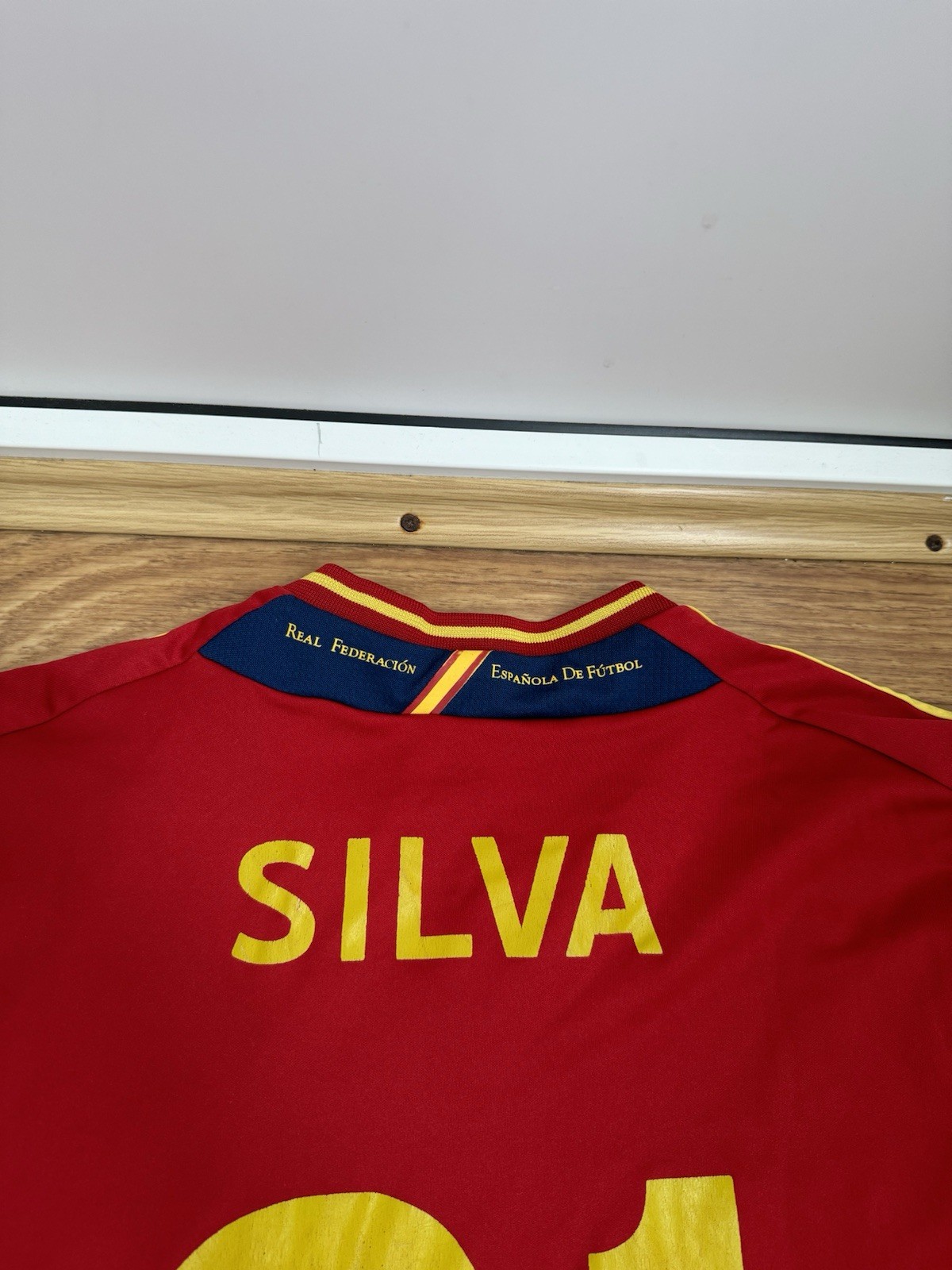 Silva 21 Adidas Spain 2012 Home Football Jersey Shirt size L color red thumbnail 7