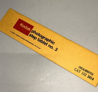 KODAK Photographic Step Tablet #3 Uncalibrsted