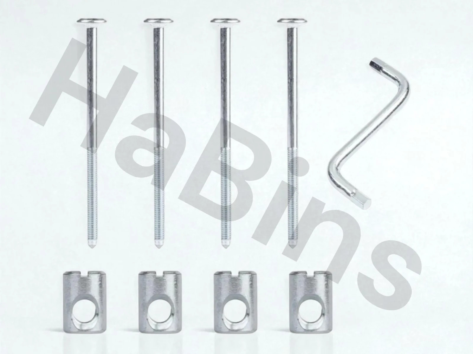 122606 x4 100514 x4 100001 x1 - IKEA PO&Auml;NG Bolt, Cross Dowel & Allen Key Set
