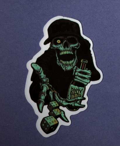 ZOMBIE STICKER 14A Horror UNDEAD Bloody RUE MORGUE gore CLASSIC RETRO STYLE #3 - Picture 16 of 23