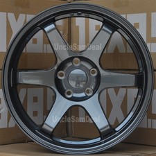 17 17x8 5x100 35 9six9 Six-1 Carbon Gray Te 6 Spokes Sport Wheels Set Of 4