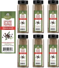 Good Tierra Black Pepper Ground 17 oz - Fine Ground Black Pepper Powder, Gluten