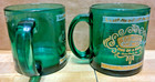 Set of 2 Vintage Ron Jon Surf Shop Gold Leaf on Green Glass Mugs — photo 4